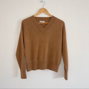 MADEWELL Cashmere Fitted V-Neck Sweater